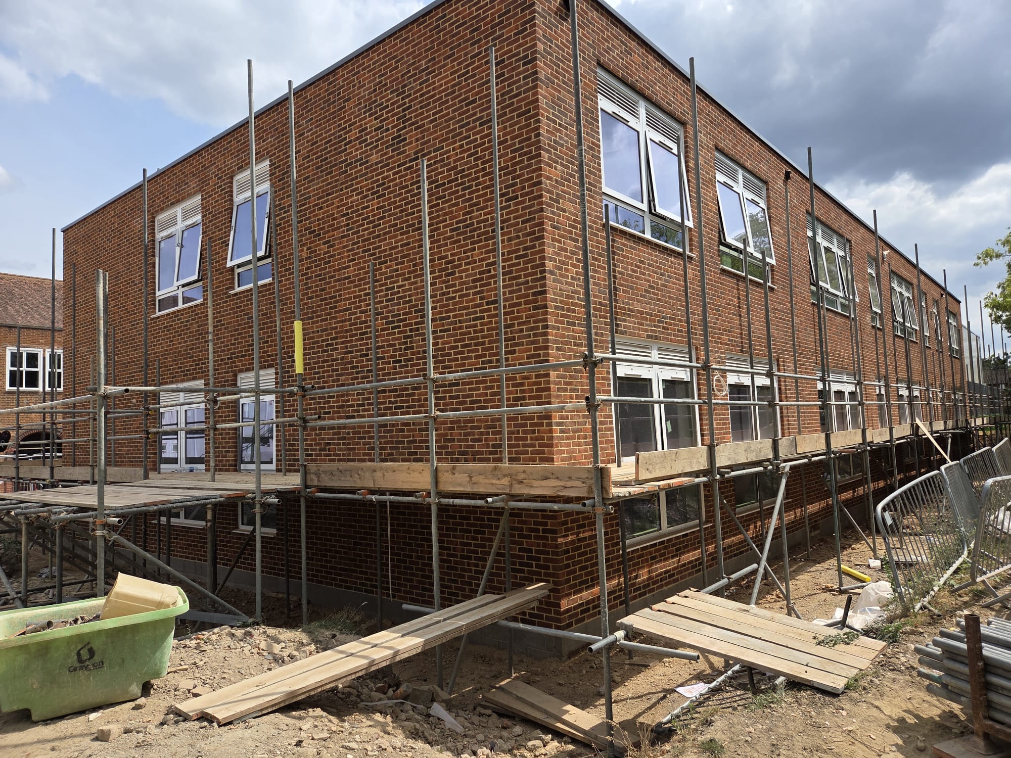 Large school extension with feature brickwork