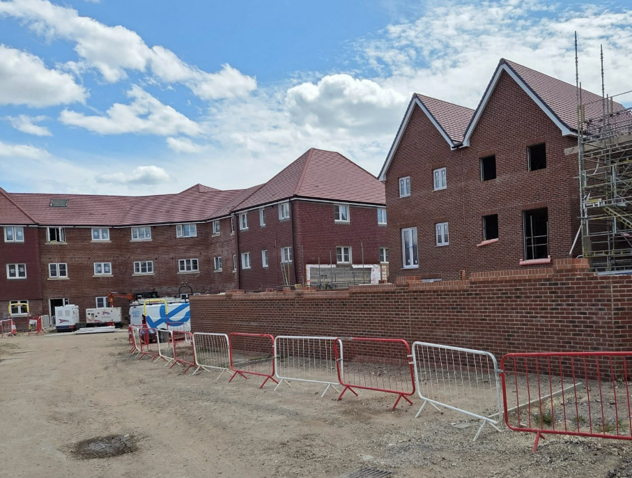 Red-brick flat development nearing completion