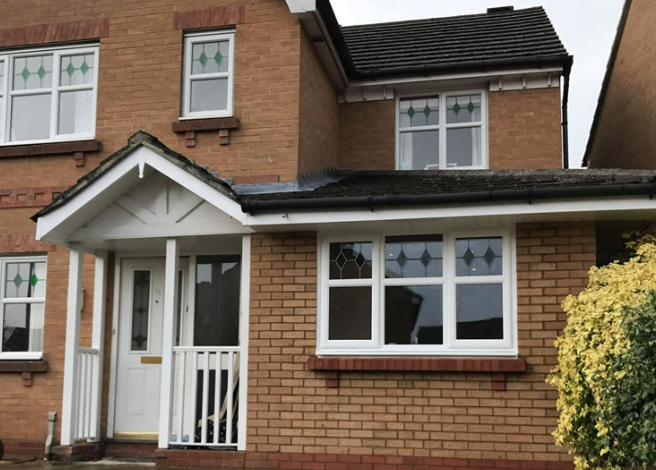 Newly finished entrance porch on a completed conversion